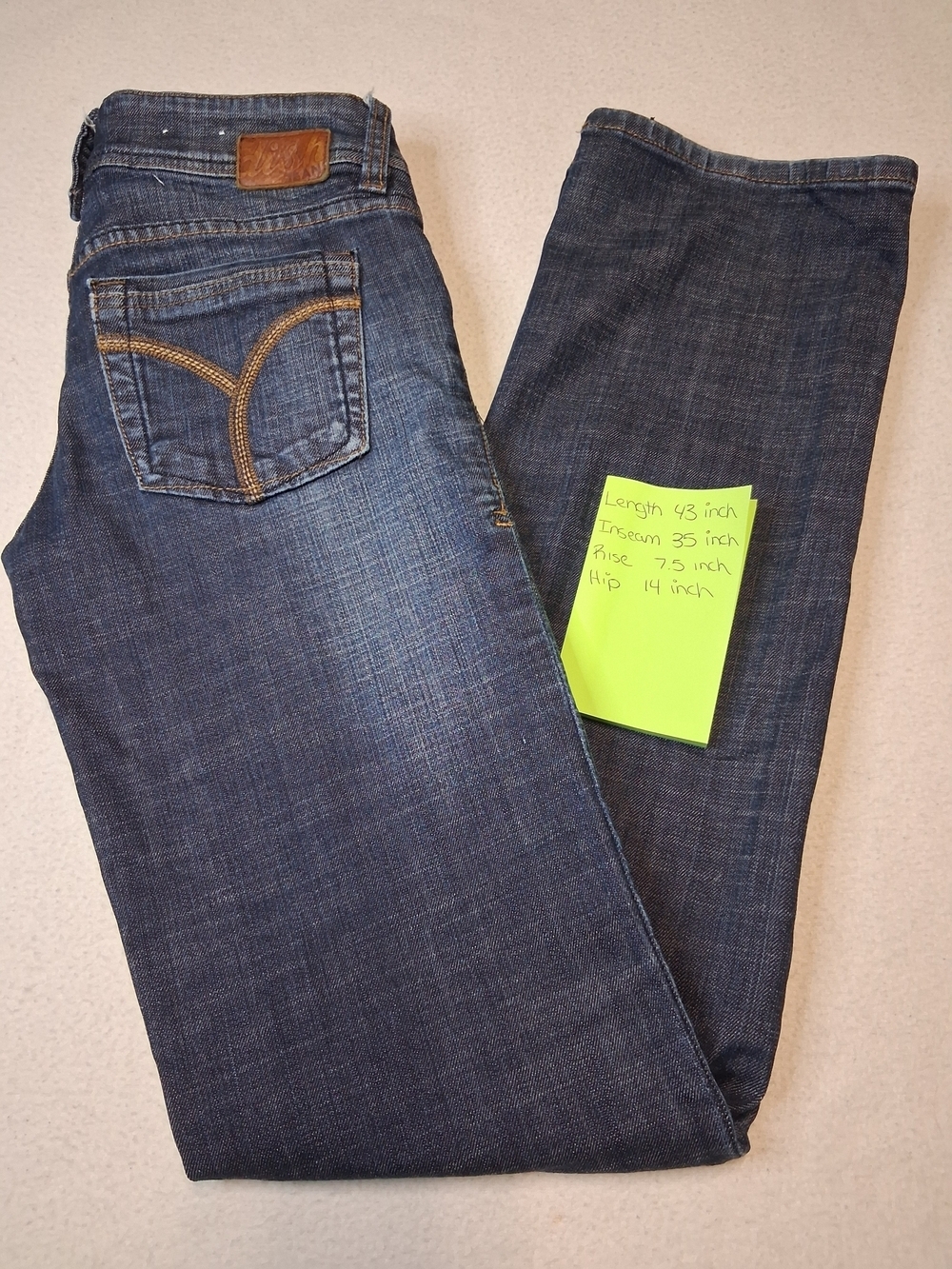 DISH Y2K ERA Flare Women's Straight Leg Jeans in Dark Blue